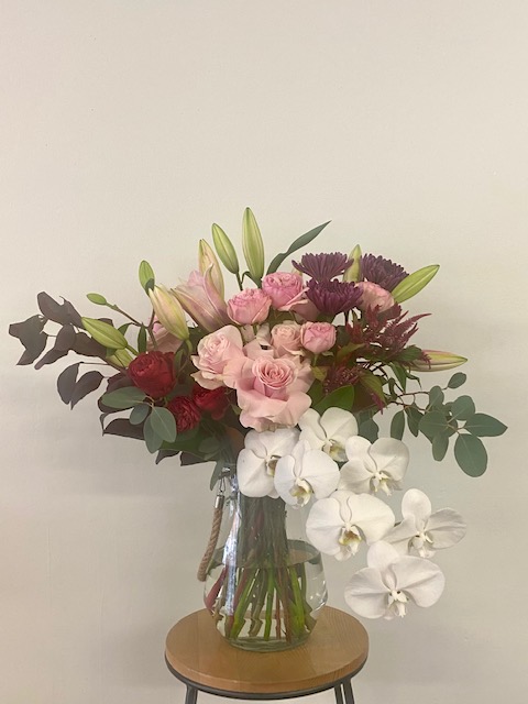 Deluxe Vase Arrangement -Seasonal blooms - Tamworth Florist